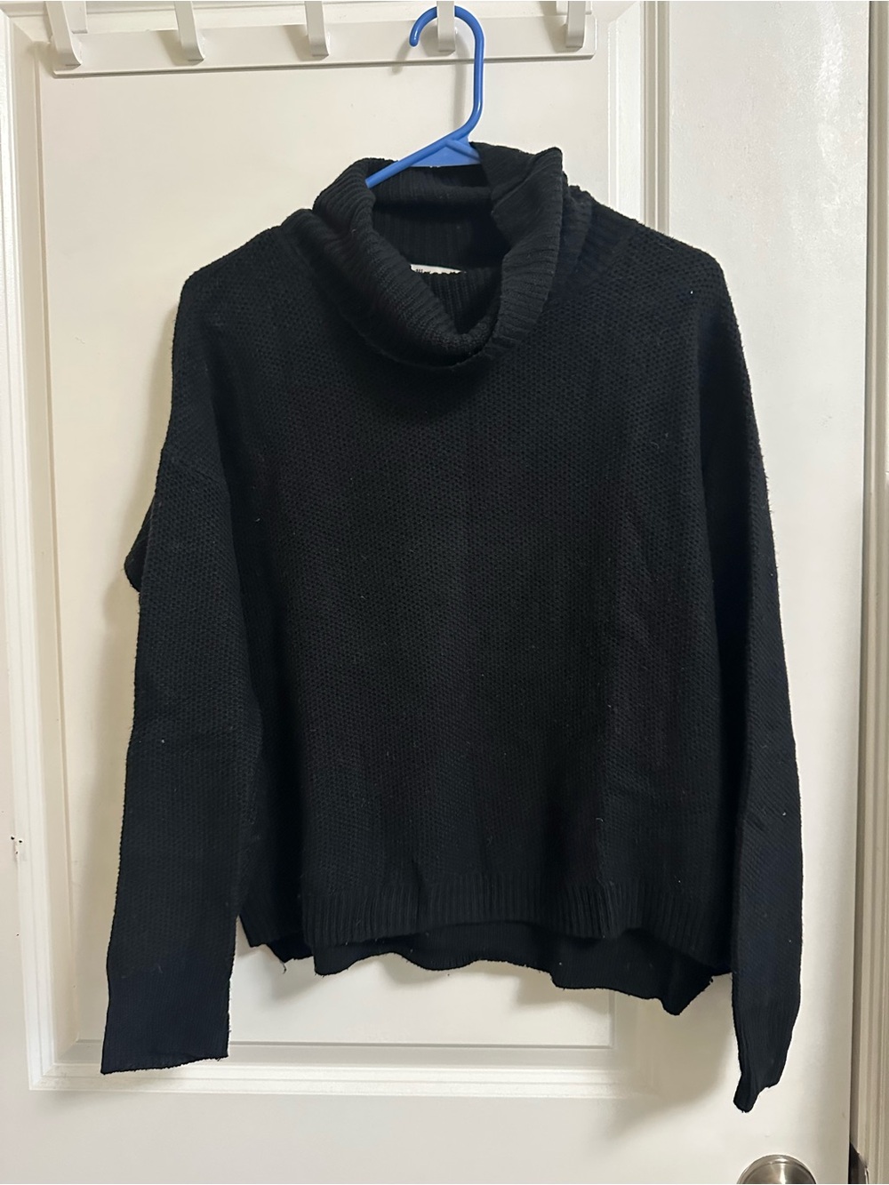 Madewell Black loose Turtleneck Sweater